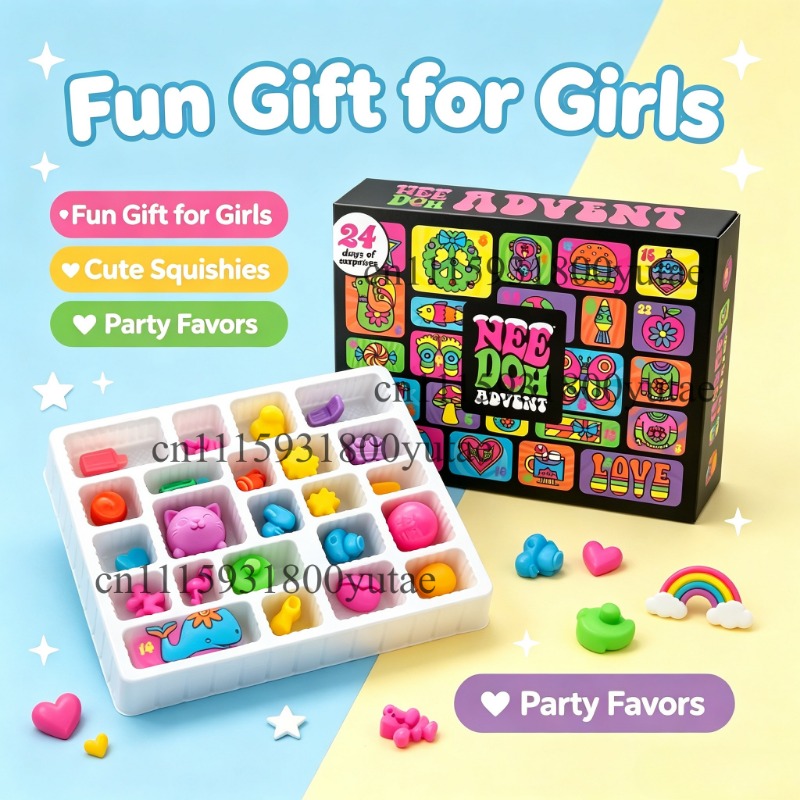 Fidget Cube Original - クリスマスアドベントカレンダー、ブラインドボックス、ニードオフ、キューブ型、スクイーズおもちゃ、感覚刺激、ストレス解消、不安軽減、クリスマスギフト。