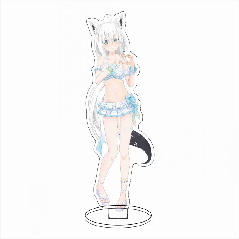 16cmのアニメ「ホロライブ」シリーズの、白神ふぶき、ネコマ - Figma Stand Set のレビューと価格