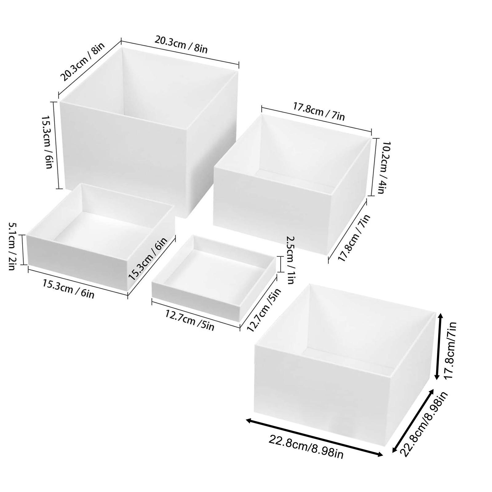 重ねて使えるビュッフェ用スタンドと、食品を盛り付けるための白 - Display Risers Set のレビューと価格