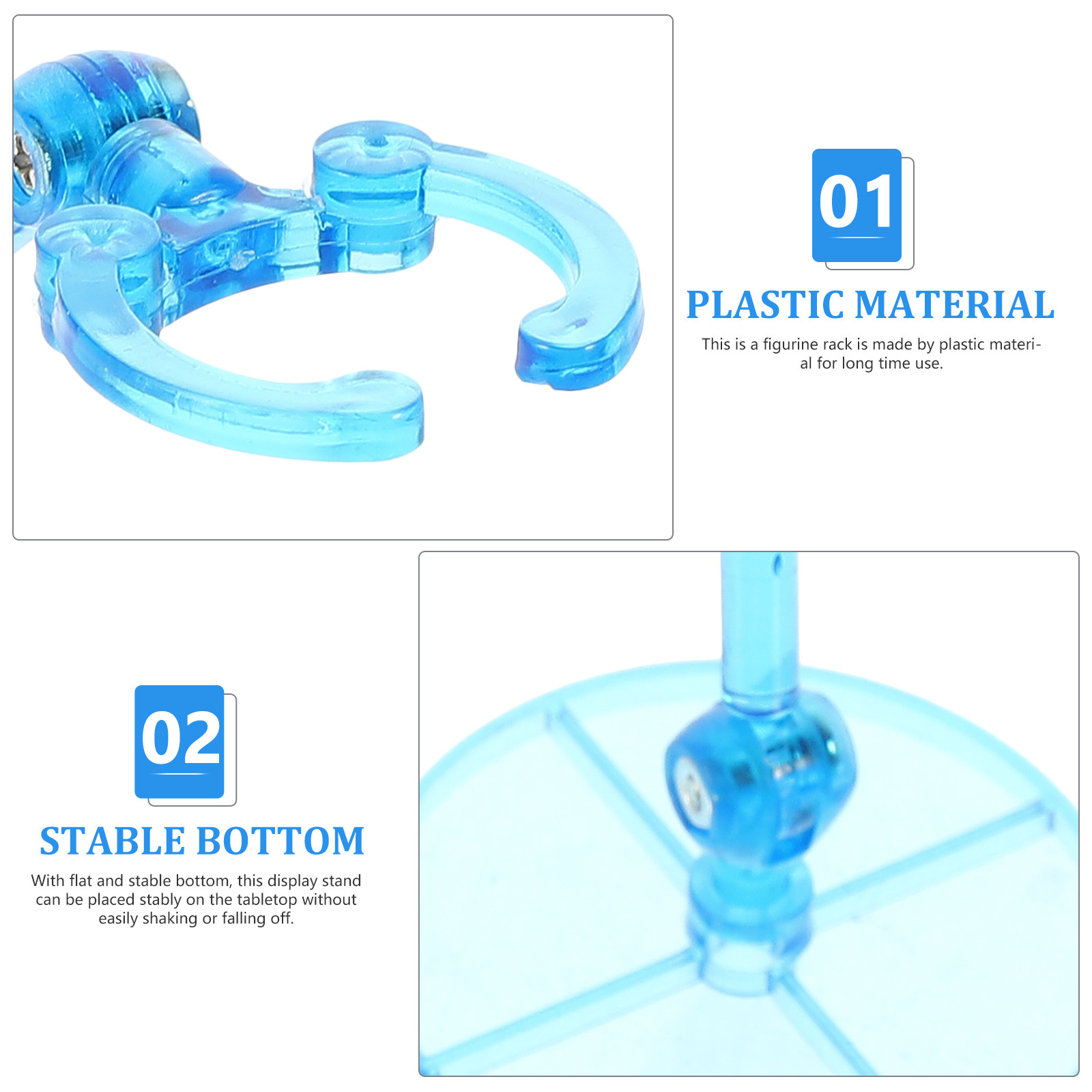 アクションフィギュア用プレミアムプラスチック製ディスプレイス - Action Figure Stand のレビューと価格