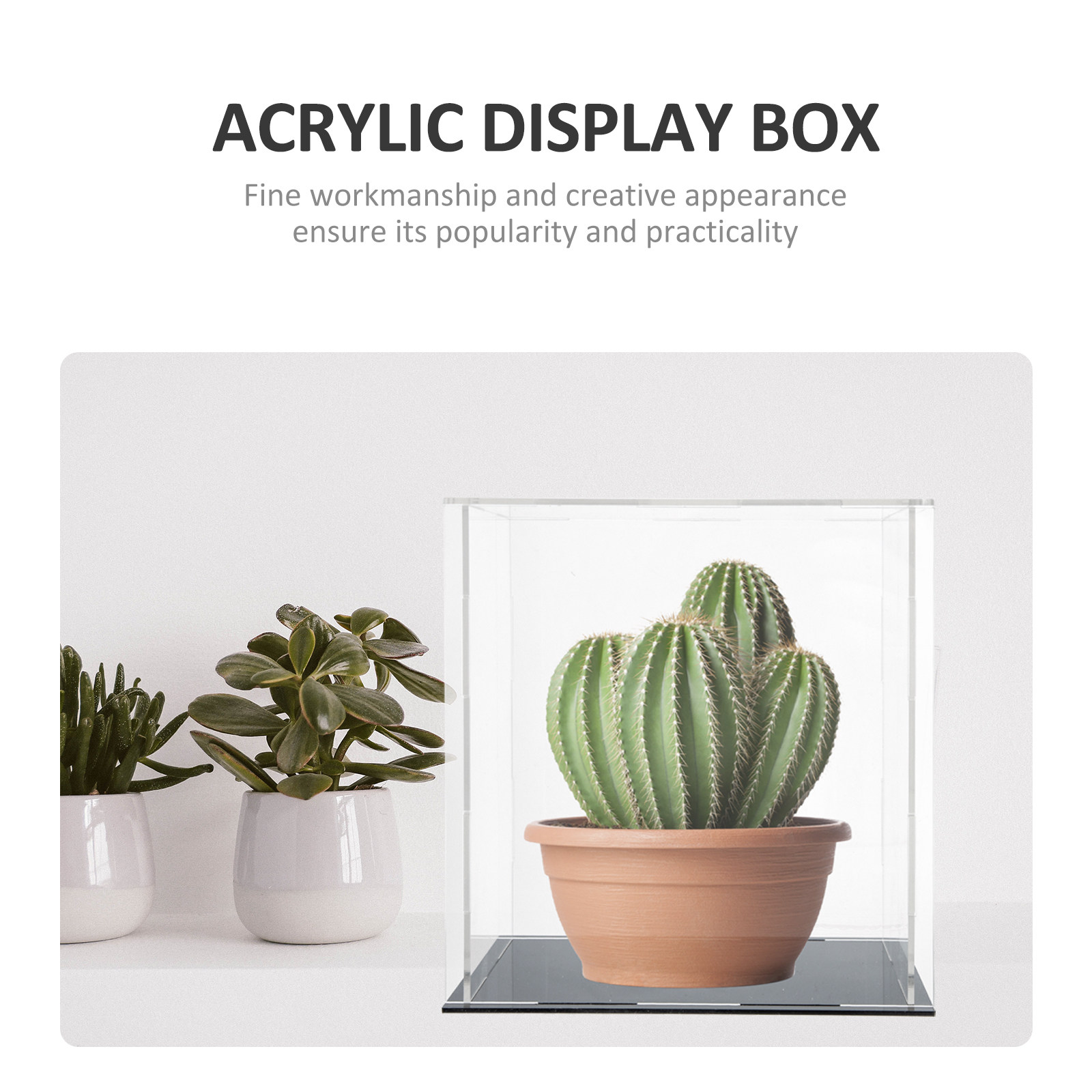 耐久性に優れたアクリル製ディスプレイボックス。透明で傷がつき - Display Case Acrylic のレビューと価格